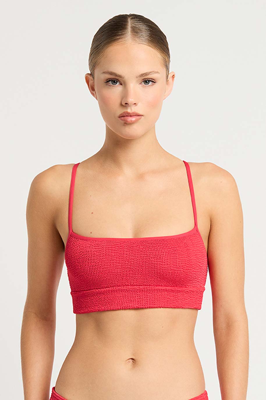 Bond-eye Strap Saint Crop - Nectarine Recycled