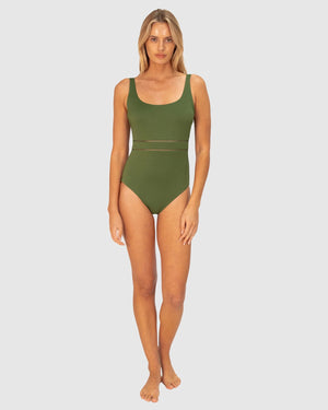 Baku D-E Square Neck One Piece - Rococco