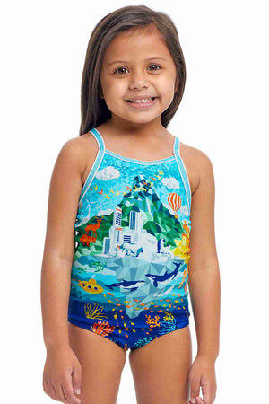 Funkita Printed Toddler Girls One Piece - Wildermess
