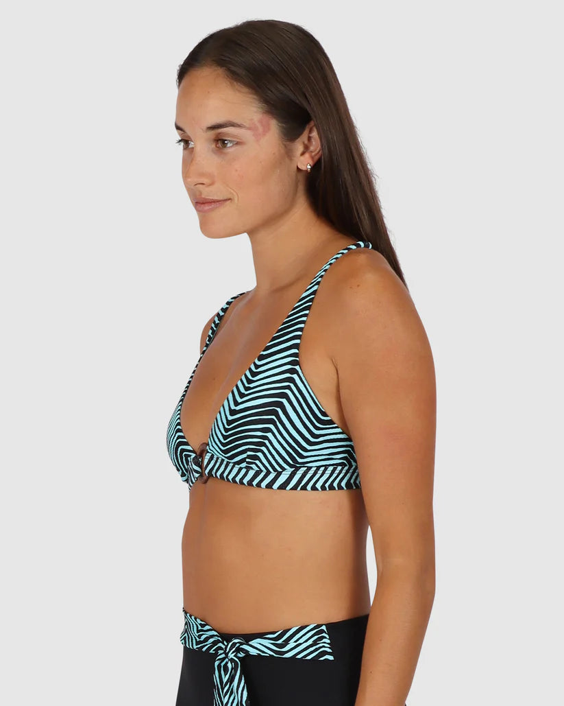 Baku Ring Front Bra - Tidal Wave