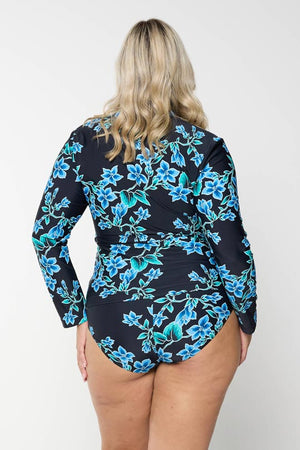 Capriosca Long Sleeve Rash Vest - Bahamas Blue