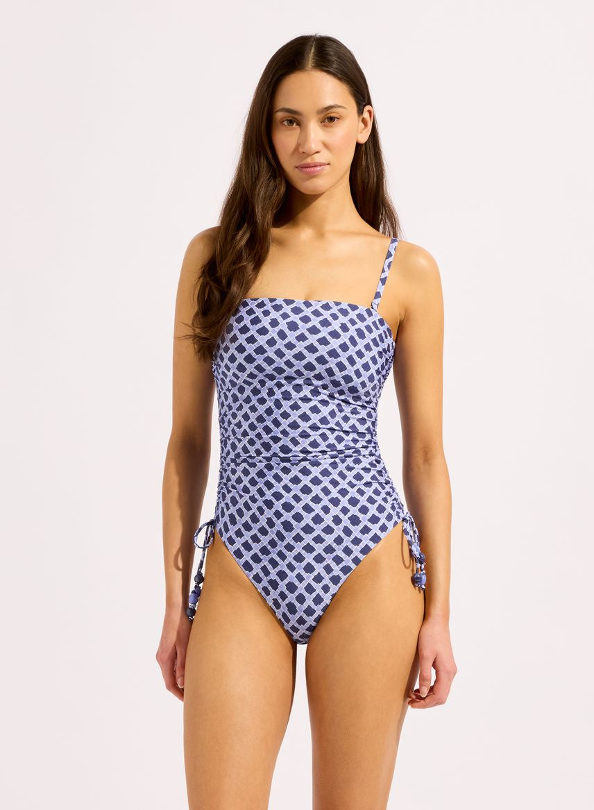 Seafolly DD Drawstring Bandeau One Piece - Marseille