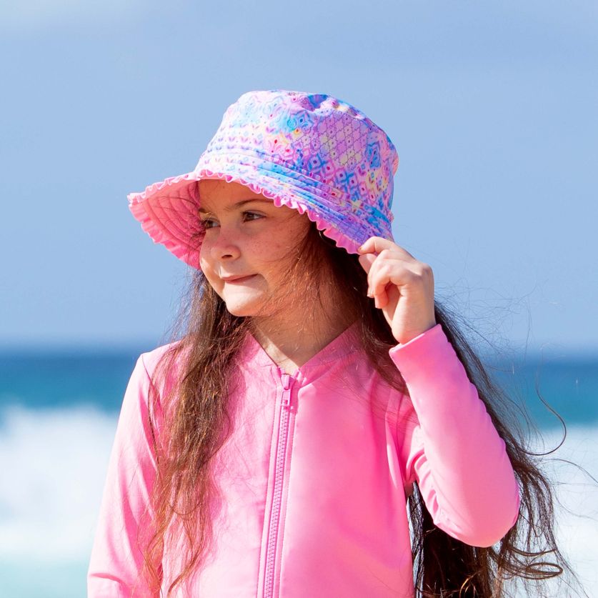 Salty Ink Little Girls Sunhat - Miss Sweetie