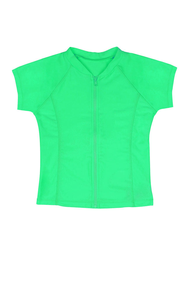 Salty Ink Girls Short Sleeve Rashvest - Salty Plains