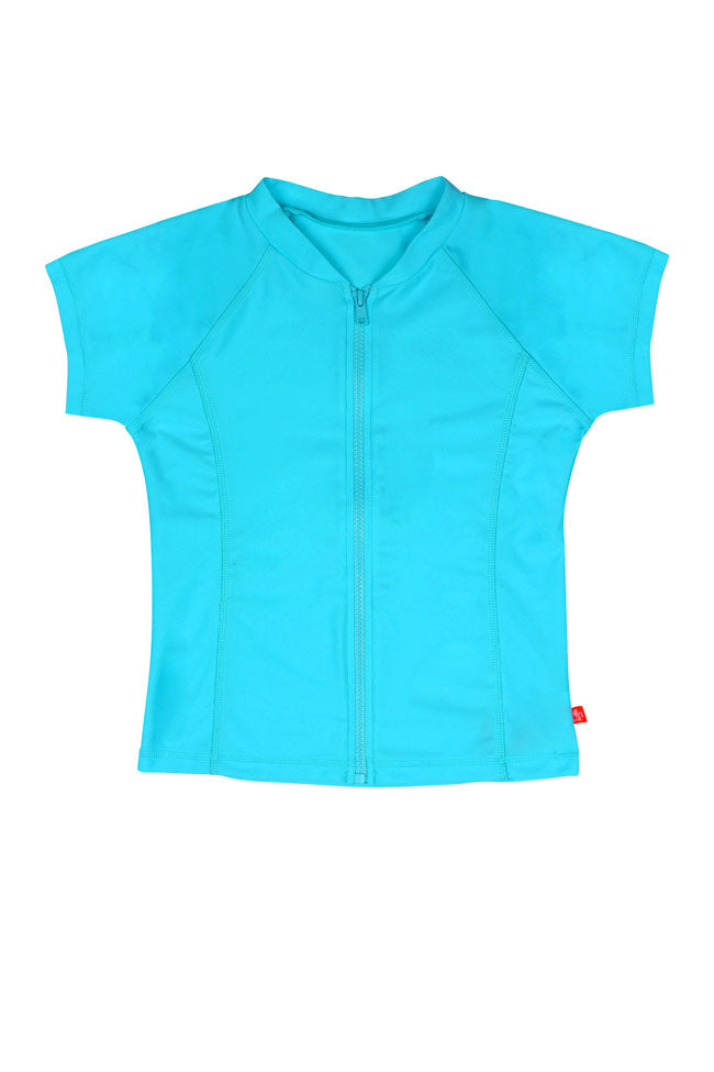 Salty Ink Girls Short Sleeve Rashvest - Salty Plains