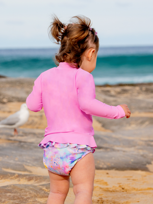 Salty Ink Little Girls Swim Pant - Miss Sea Princess