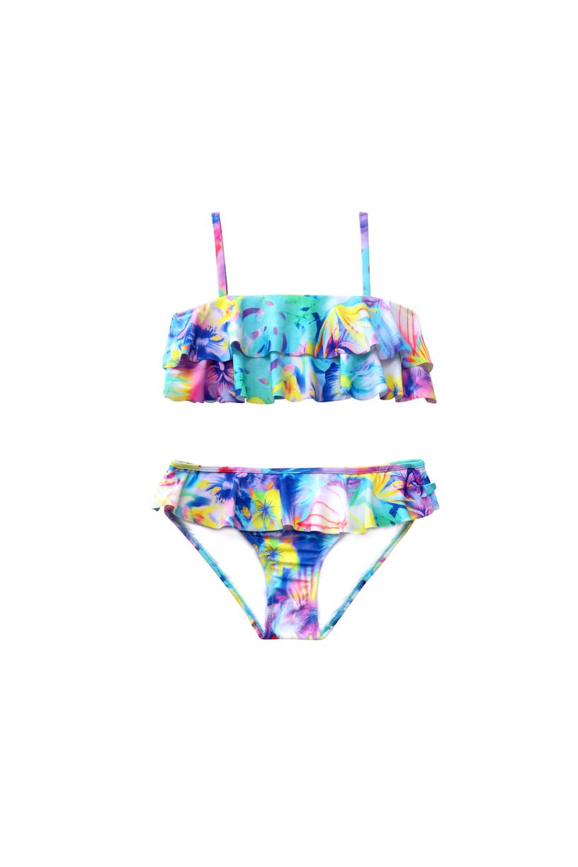 Salty Ink Girls Tube Bikini - Tropical Haze