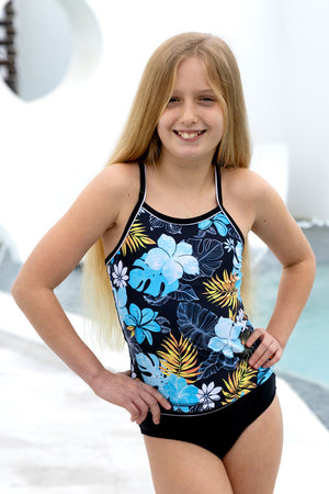 Salty Ink Girls Singlet Bikini - Tropicana