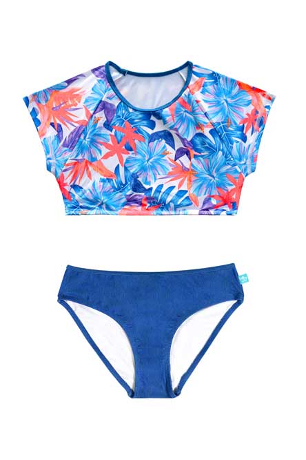 Salty Ink Girls Crop Bikini Set - Kokomo