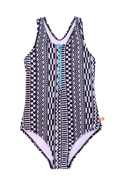 Salty Ink Girls One Piece - Summer Geo