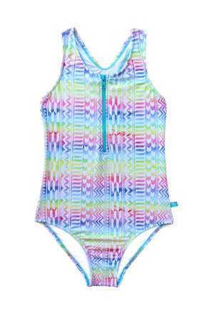Salty Ink Girls One Piece - Summer Geo