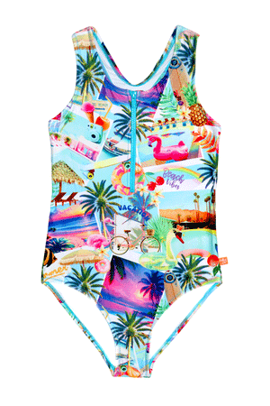Salty Ink Girls One Piece - Summer Vacay