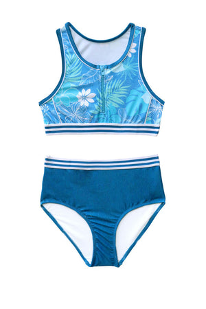 Salty Ink Girls Crop Bikini - Tropicana