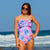 Salty Ink Girls Tube Tank One Piece - Coral Coast