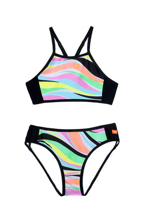 Salty Ink Girls Bikini - Coastal Wave