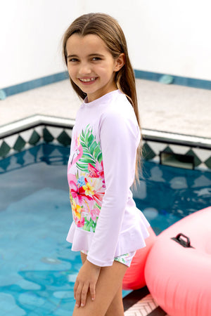 Salty Ink Toddler Girls Long Sleeve Sunvest Set - Miss Vacay