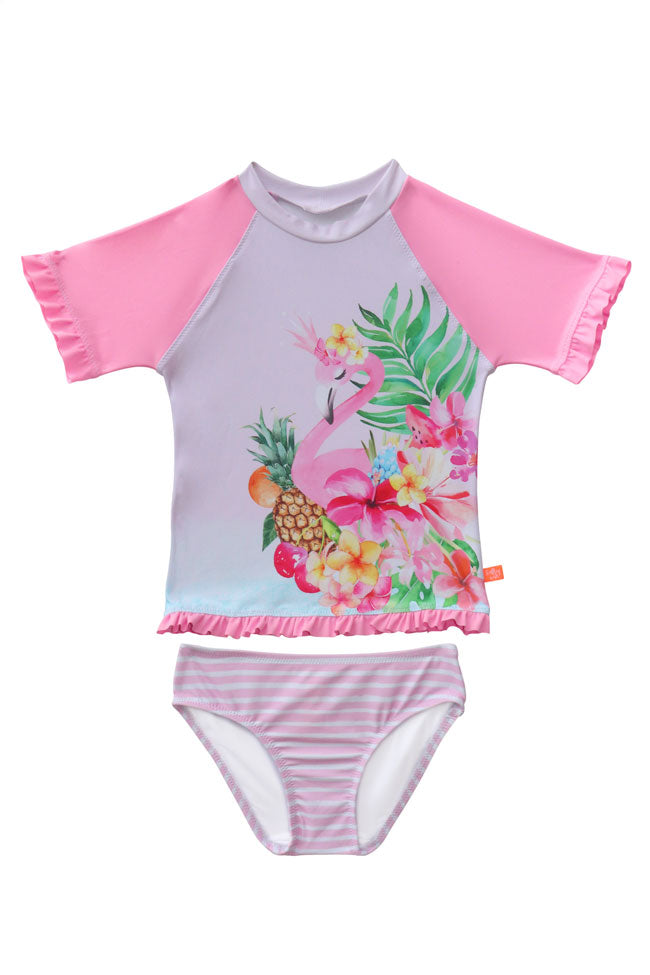 Salty Ink Toddler Girls Short Sleeve Sunvest Set - Miss Vacay