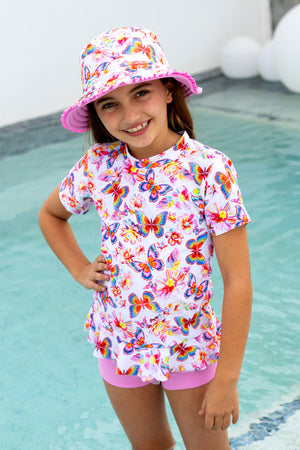 Salty Ink Toddler Girls Short Sleeve Sunvest Set - Miss Aloha