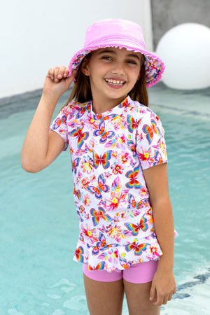 Salty Ink Toddler Girls Short Sleeve Sunvest Set - Miss Aloha