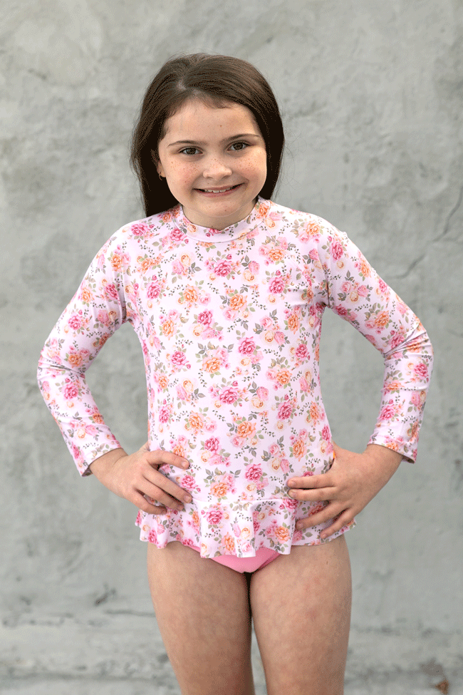 Salty Ink Toddler Girls Long Sleeve Sunvest Set - Miss Rosie