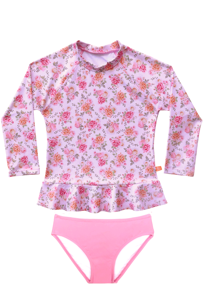 Salty Ink Toddler Girls Long Sleeve Sunvest Set - Miss Rosie