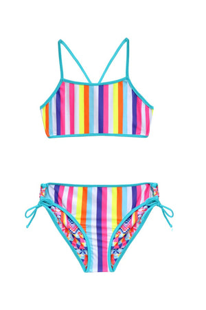 Salty Ink Girls Reversible Bikini Set - Neo Geo