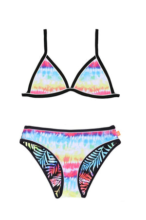 Salty Ink Girls Reversible Trikini - Vivad Jungle