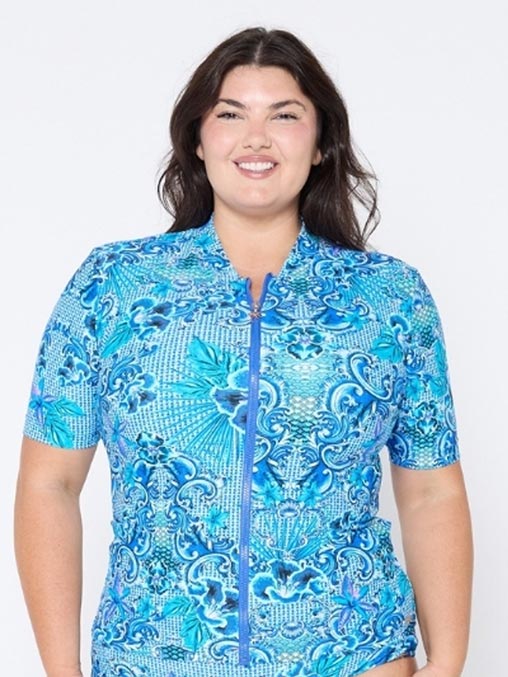 Capriosca Short Sleeve Rash Vest - Mermaid