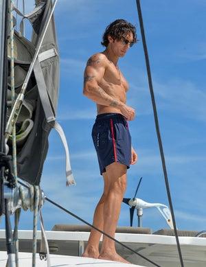 Pier St Barth Mens Catamaran Long Swim Short