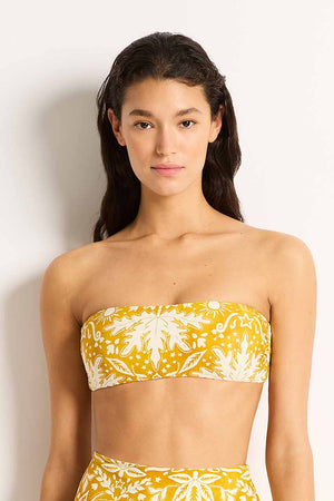 Monte and Lou Bandeau Bra - Desert Gold