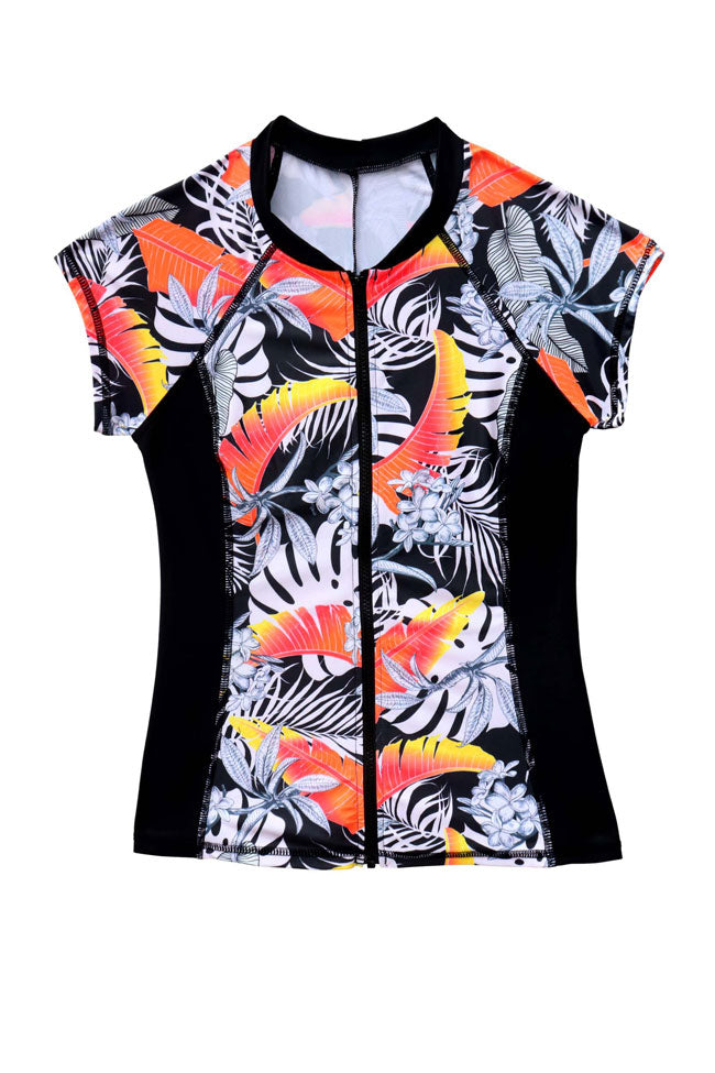Salty Ink Ladies Short Sleeve Rashie - Kailani Reef