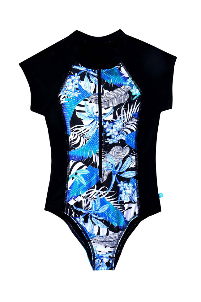 Salty Ink Ladies Short Sleeve Surfsuit - Kailani Reef