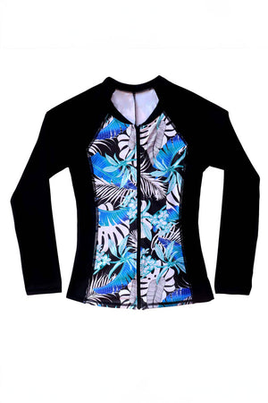 Salty Ink Ladies Long Sleeve Sunvest - Kailani Reef