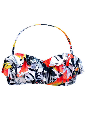 Salty Ink Ladies Ruffle Tube Bra - Kailani Reef