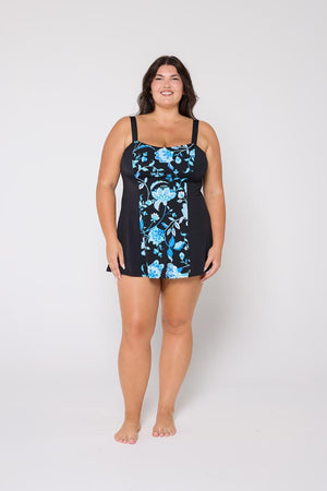 Wide Strap Swim Dress - Corsica Turquoise 12