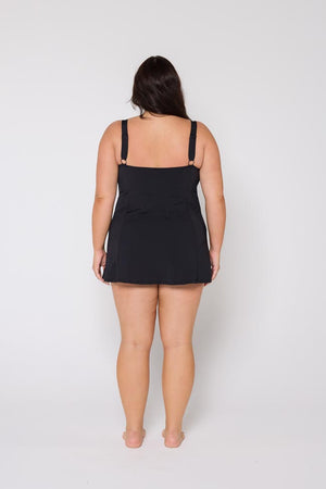 Wide Strap Swim Dress - Corsica Turquoise 12