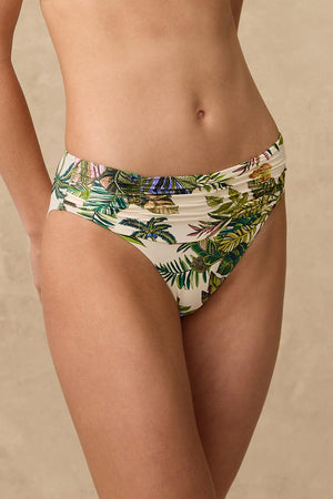 Monte & Lou Mid Rise Ruched Pant - Catalina