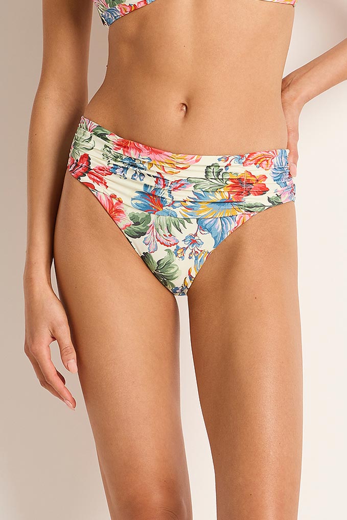 Monte & Lou Mid Rise Ruched Pant - Marisol