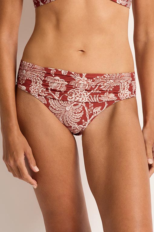 Monte & Lou Mid Rise Ruched Pant - Inez