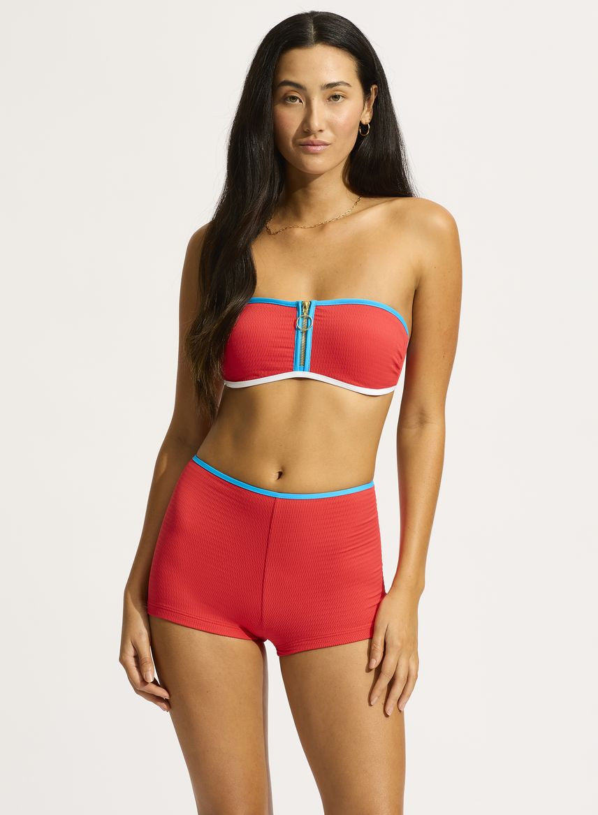 Seafolly Zip Front Bandeau - Beach Bound