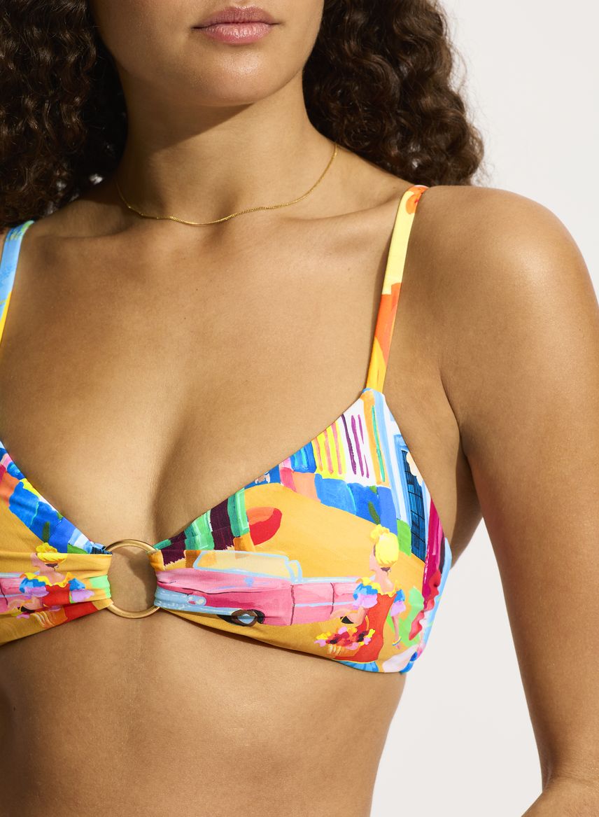 Seafolly Ring Front Bralette - Cuba