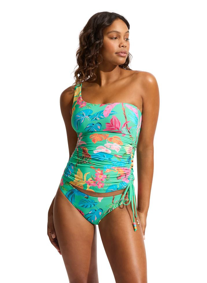 Seafolly One Shoulder Singlet - Tropica