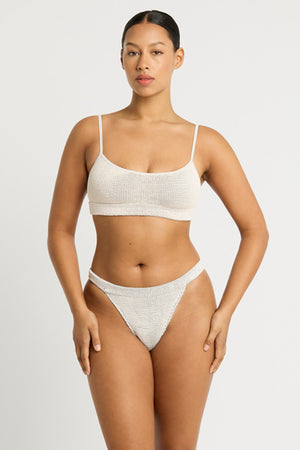 Bond-eye The Strap Saint Crop - Coconut Milk
