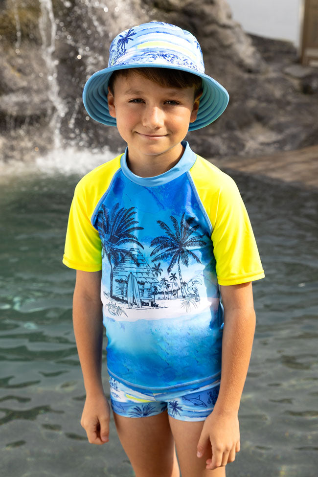 Salty Ink Boys Short Sleeve Rashvest - Shipwrecked