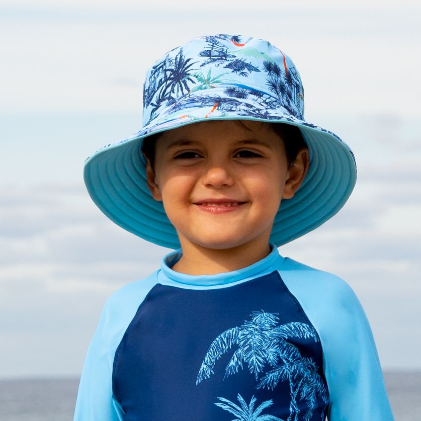 Salty Ink Boys Sunhat - Vintage Surf