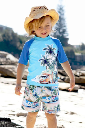 Salty Ink Little Mister Short Sleeve Rashvest - Coastal Camper