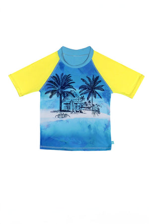 Salty Ink Boys Short Sleeve Rashvest - Shipwrecked
