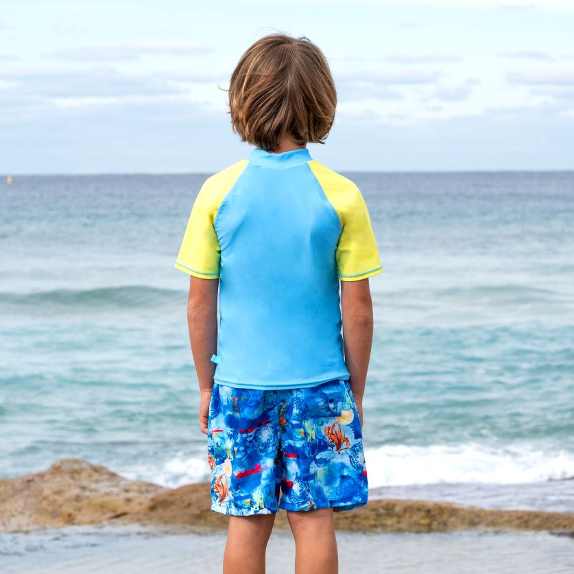 Salty Ink Boys Short Sleeve Rashvest - Cosmik Dragon