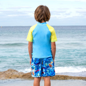 Salty Ink Boys Short Sleeve Rashvest - Cosmik Dragon