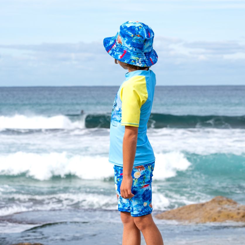 Salty Ink Boys Short Sleeve Rashvest - Cosmik Dragon